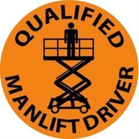 NMC HARD HAT LABEL, QUALIFIED MAN HH83R